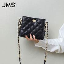 JOYMASAR LEATHER chain womens bag 2021 new fashion messenger bag versatile high sense lingge shoulder bag bag