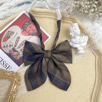 (Tokyo year old JK) Brown Manor JK small bow tie flat corner rabbit ear small long handle feather root small tie