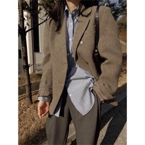 Spot Spot of Joo Korean wool 80% casual Advanced design Sensation Little Crowdjacket Jacket