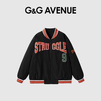 GG Avenue 2022 New Baseball Jacket Men's Trendy Brand Trendy Ins Lettering Couple Student Jacket