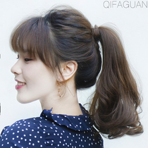  Ultra-light pear flower wig ponytail strap grab clip Small amount of short curly hair simulation hair fluffy natural invisible braids short