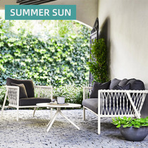 Outdoor Furniture Imitation Vine Woven Sofa Chair Combined Casual Open-air Balcony Outdoor Garden Villa Patio Like