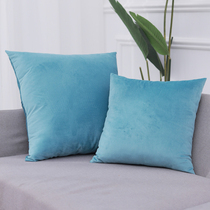 Velvet Pillow Cushion Bedroom Pillow Bedside Sofa Backrest Cushion Office Waist Support Solid Color Pillow Cover with Core