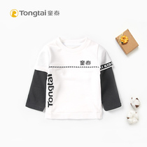 Tongtai spring summer New Baby long sleeve T-shirt 1-4 years old children out base shirt men and women baby casual clothes