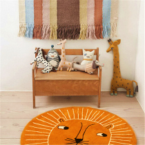 Cartoon round carpet cute bedroom carpet bedside thickened Anti-fall childrens room carpet home machine washable