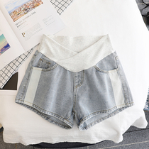 Maternity shorts summer fashion denim shorts spring and summer thin leggings trendy mom maternity clothes summer clothes