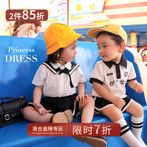 Chen Tai Pig L Mothers Baby Suit 2021 New Academy Wind Navy older brother and sister Costume Jacket Summer Dress Foreign Air