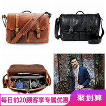 The Leather Brixton vintage Leather shoulder camera bag photo bag limited genuine spot