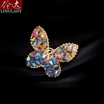 Lingda lead needle European and American retro temperament brooch butterfly fashion small corsage bright Time pin Star Wish