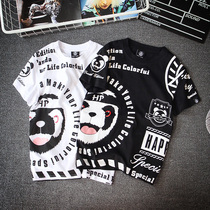 Hong Kong Tide Brand 2021 Summer New Panda Print Short Sleeve Mens Size Loose Korean Trend Couple T-Shirt