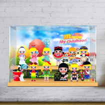 POPMART bubble Mater acrylic display case Molly my childhood series Blind box Handheld dust-proof box
