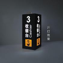 Shopping guide cashier hangtag light box restaurant glow display triangle. Billboard cafes guide luminous words