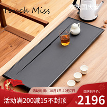 TOUCH MISS tea tray home Natural Black Gold Stone Chinese style simple natural stone tea table wujinshi Tea Sea