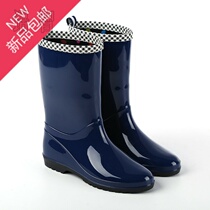 New export Japanese lady student fashion middle-tube rain shoes wear-resistant sand-skid anti-skid shoes