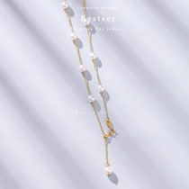 Pink Bestser (all over the sky) 18K Gold Akoya Pearl cute necklace choker jewelry