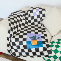 Blanket thickening in winter office nap shawl sofa dormitory bedcover warm large scarf blanket