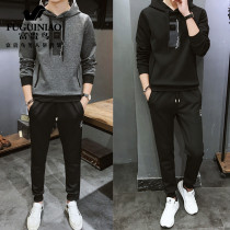  Rich bird a set of sports suits with mature sweaters spring and autumn casual slim-fitting trend wear handsome mens clothing