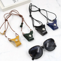 Cowhide glasses rope Halter neck sunglasses storage rope Fashion trend sunglasses hanging chain Korean style portable lanyard