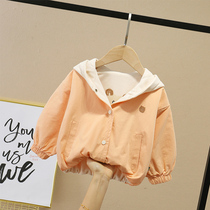 Girls coat spring and autumn 2022 spring new foreign baby spring fashion fashion fashion fashion jacket jacket top baby trench coat