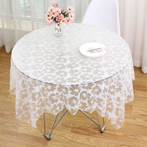 Disposable tablecloth plastic tablecloth thickened round table rectangular printed home wedding hotel waterproof