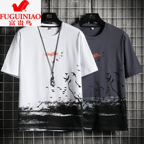 Rich bird men's T-shirt summer new youth fashion brand casual loose cotton men's clothing trend