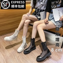 Martin boots summer thin women 2021 new summer white inner height smoke tube boots breathable hollow net boots