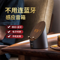 Portable metal induction small audio black technology gift custom subwoofer portable mini wireless bluetooth speaker