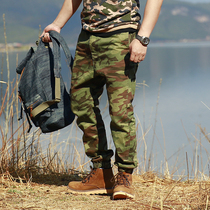 Outdoor new mens camouflage legs overalls sweat-absorbing breathable wear-resistant assault pants hiking casual leggings