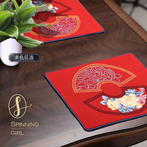 New custom new Chinese placemats coffee table coaster insulation mat table mat modern Western tea table fabric plate mat