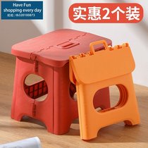 new Plastic folding stool portable horn chair adult home tr