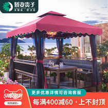 Outdoor Cool Pavilion Courtyard Villa tents Site tea Water pavilions farmhouse Lodge house Cool Kiosk Iron Art Outdoor Four Corner Pavilions