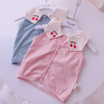 Baby plus velvet 0-2-3 years old girl baby autumn and winter clothes thick shoulder female child Joker foreign coat