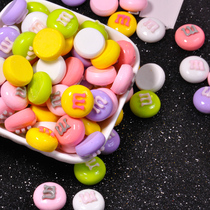 Food play flashing Macaron three-dimensional m bean Diy resin accessories filled cream mobile phone shell Epoxy pendant