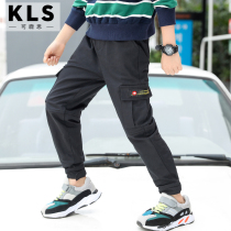 Boy pants 2021 new spring and autumn childrens clothing childrens trousers loose casual work sports pants tide