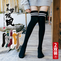 Long cylinder Sox women over knee Semi-high cylinder Long socks Chaoga with long legs Sox jacket pure cotton autumn and winter protection kneecap