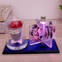 Photo custom lettering send boyfriend and girlfriend music box music box rotating couple custom photo birthday gift