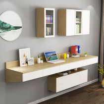 Hanging desk bookcase combination simple modern bedroom hanging computer desk wall-mounted dressing table storage