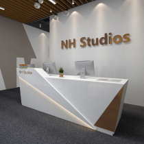 Cash register counter simple modern clothing store small commercial shop bar company beauty salon front desk reception desk