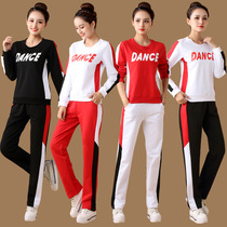 Square dance clothing new set Autumn long sleeve cotton fitness sports middle-aged and elderly ghost step dance clothes dancing clothes