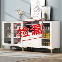 Dining side cabinet Modern simple wine cabinet Kitchen cupboard Household living room wall tea side cabinet Nordic storage shelf