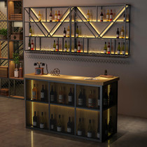 Bar Desk Brief Creative Multilayer Iron Art Red Wine Shelf Restaurant Wall Shelf High Wine Glass Display Wall-mounted Wine Cabinet