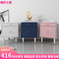 Netred bedside table simple modern solid wood white storage cabinet storage small apartment bedside cabinet European bedside cabinet