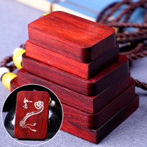 Wooden card lettering leaflet Zitan no matter brand Wood carving safety card pendant Mahogany hanging carving pattern custom brand