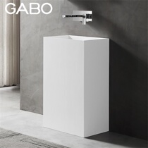 Watch Bo GABO personality square column basin artificial stone washbasin Home ground floor washbasin 10227