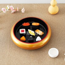 Golden Crown Sushi Bucket Sashimi Body Pan Japan Cuisine Container Fruit Pan Riser Container Hotel Restaurant Parquet With Specialty Cutlery