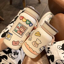 Day-of-the-cup good-looking Japanese milk insulated cup portable student Mini small woman cute sweet and beautiful girl Korean version