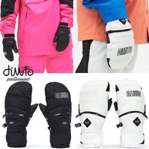 1819 Dimito ski gloves hand stuffy board double board full leather pure leather waterproof warm new