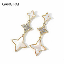 Silver needle advanced sensational shell earrings female French style Korean temperament net red stars earrings 2021 New wave earrings