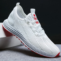Hong Kong Chauded Little White Shoe Mens 2022 new Korean version 100 hitch sports casual shoes net face hollowed-out and breathable coconut shoes