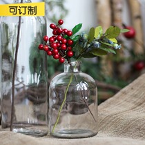 (Mountain Tree) 30cm small glass bottle vase flower flowers fresh sen xi INS Nordic decoration